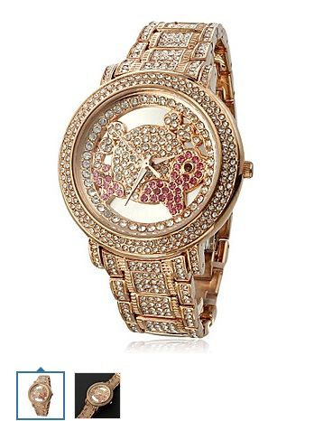 Diamond Dial liga analógico relógio de pulso #00719010