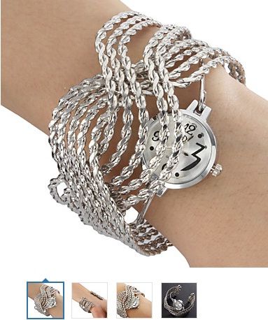 Aço analógico relógio pulseira de quartzo #00659470