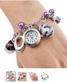 Pulseira relógio de quartzo analógico (roxo) #00542254